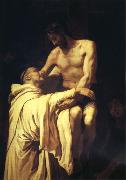 RIBALTA, Francisco Christ Embracing St.Bernard oil painting artist